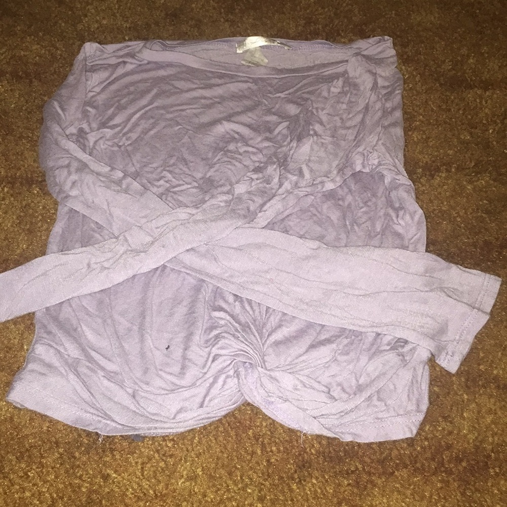 A light purple crop top